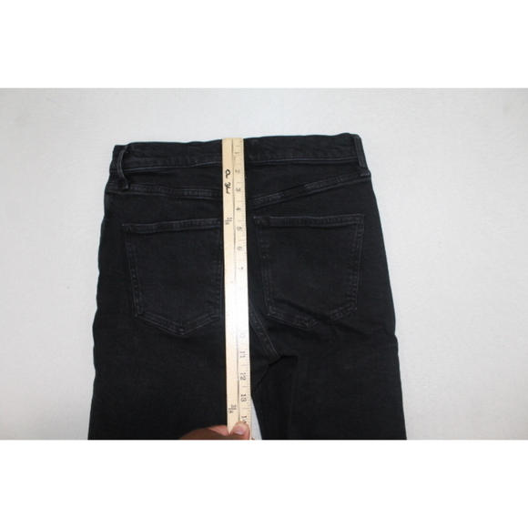 Agolde Women Black Denim Shorts Button Fly Raw Hem Size 25 - Picture 9 of 11